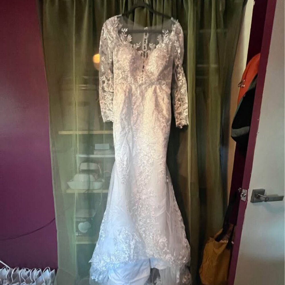 Long Sleeve Mermaid Lace Wedding Dress